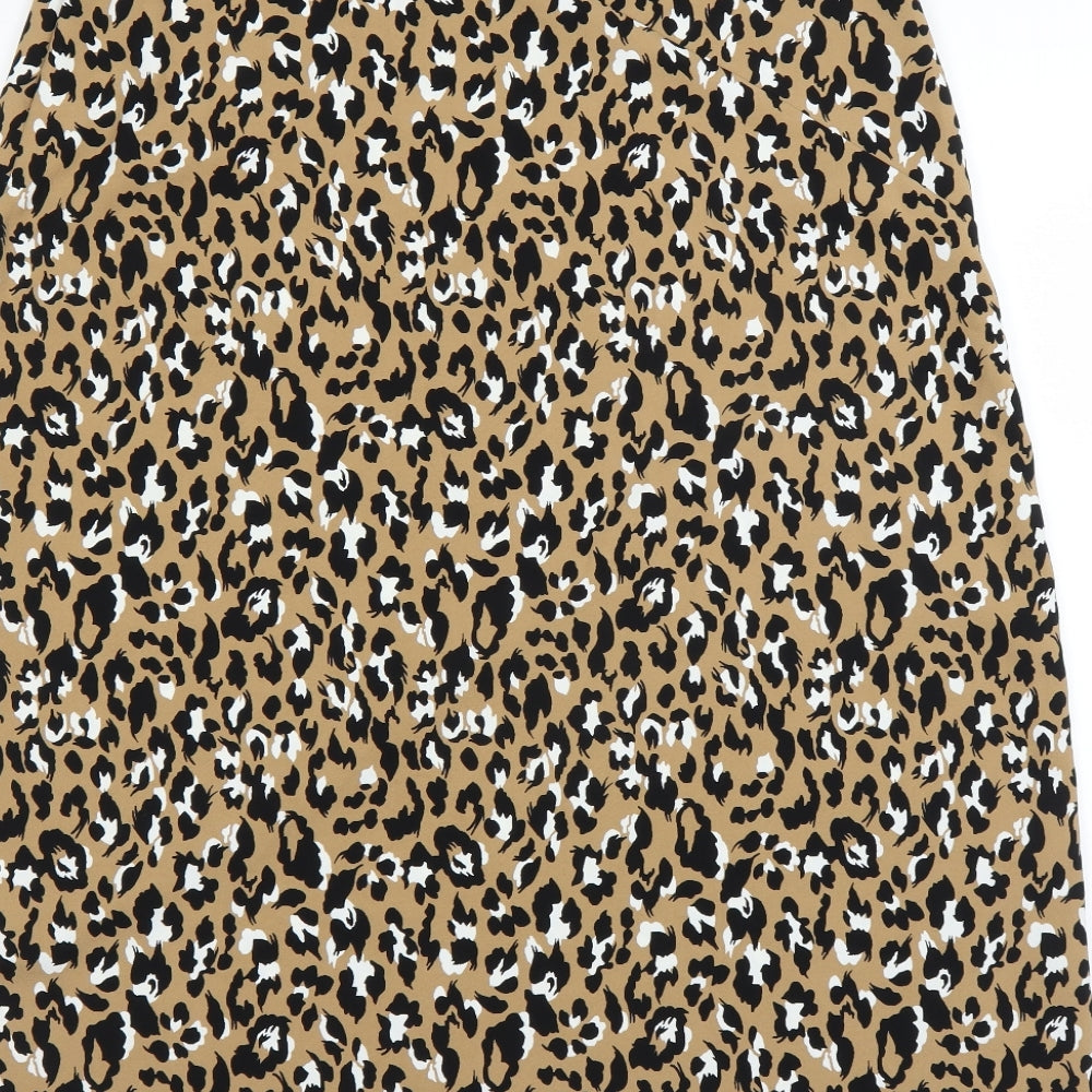 NEXT Womens Brown Animal Print A-Line Skirt Size 34 in