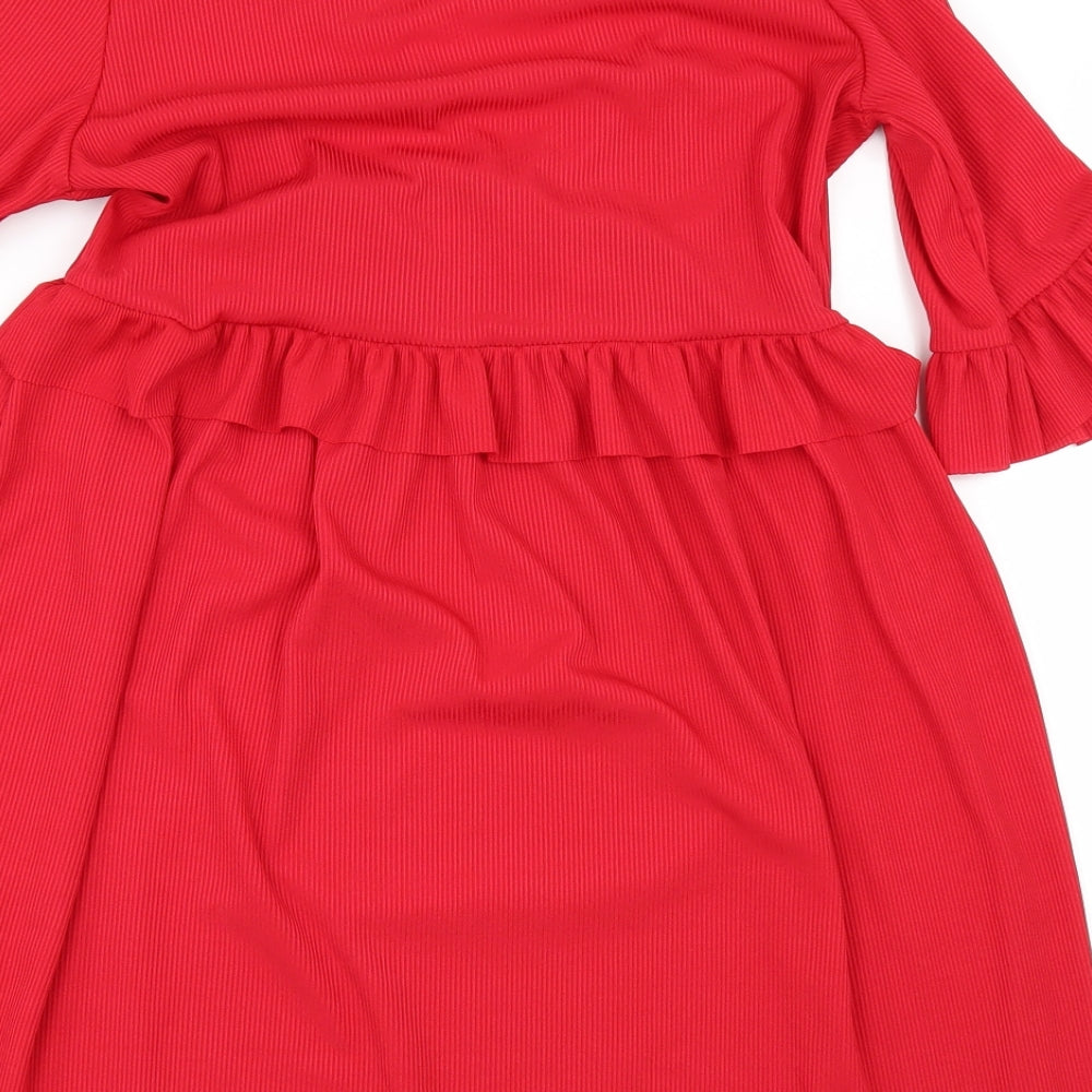 Nasty Gal Womens Red A-Line Size 6