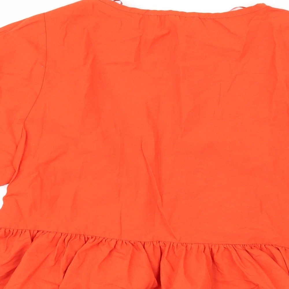 Primark Womens Orange Tunic Blouse Size 8