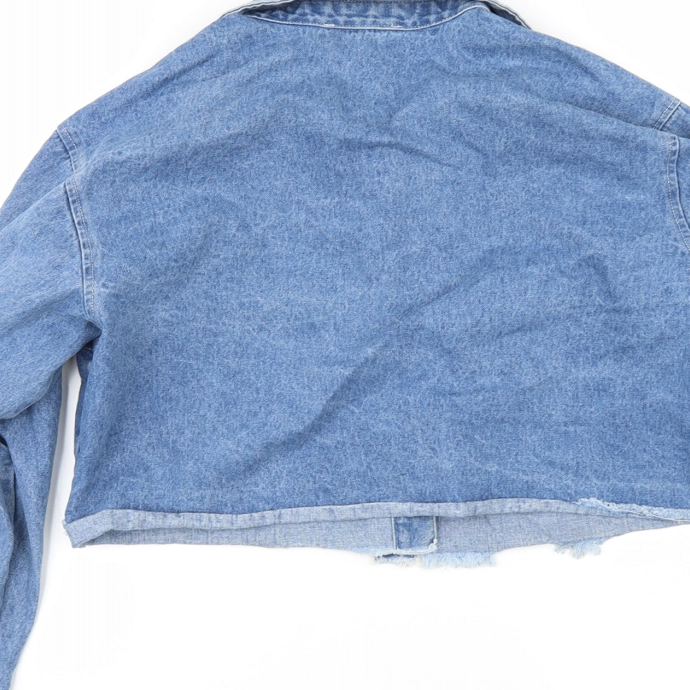 Native Youth Womens Blue Denim Jacket Size XS