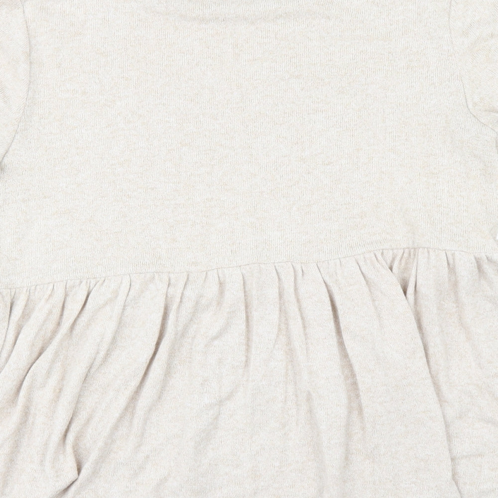 Marks & Spencer Womens Beige Pullover Jumper Size 8