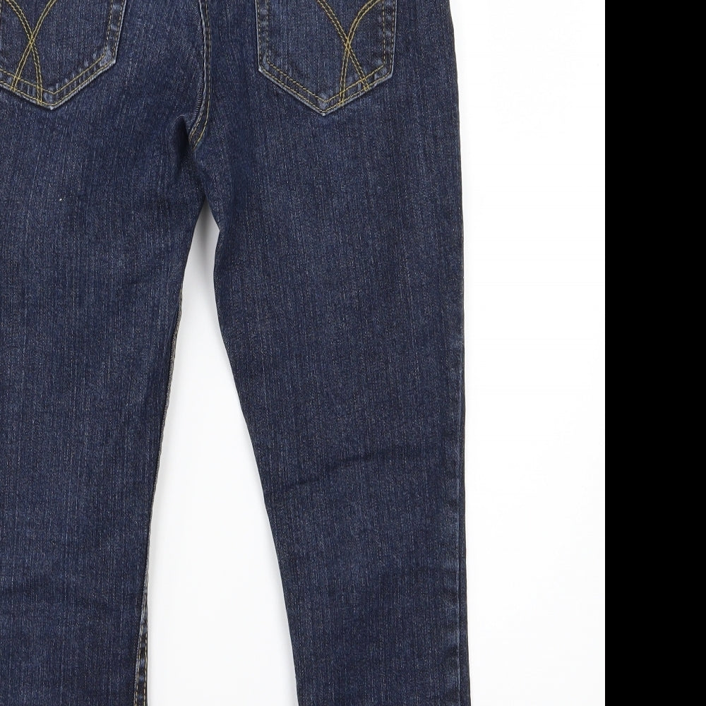 Denim & Co. Womens Blue Denim Cropped Jeans Size 8 L20 in