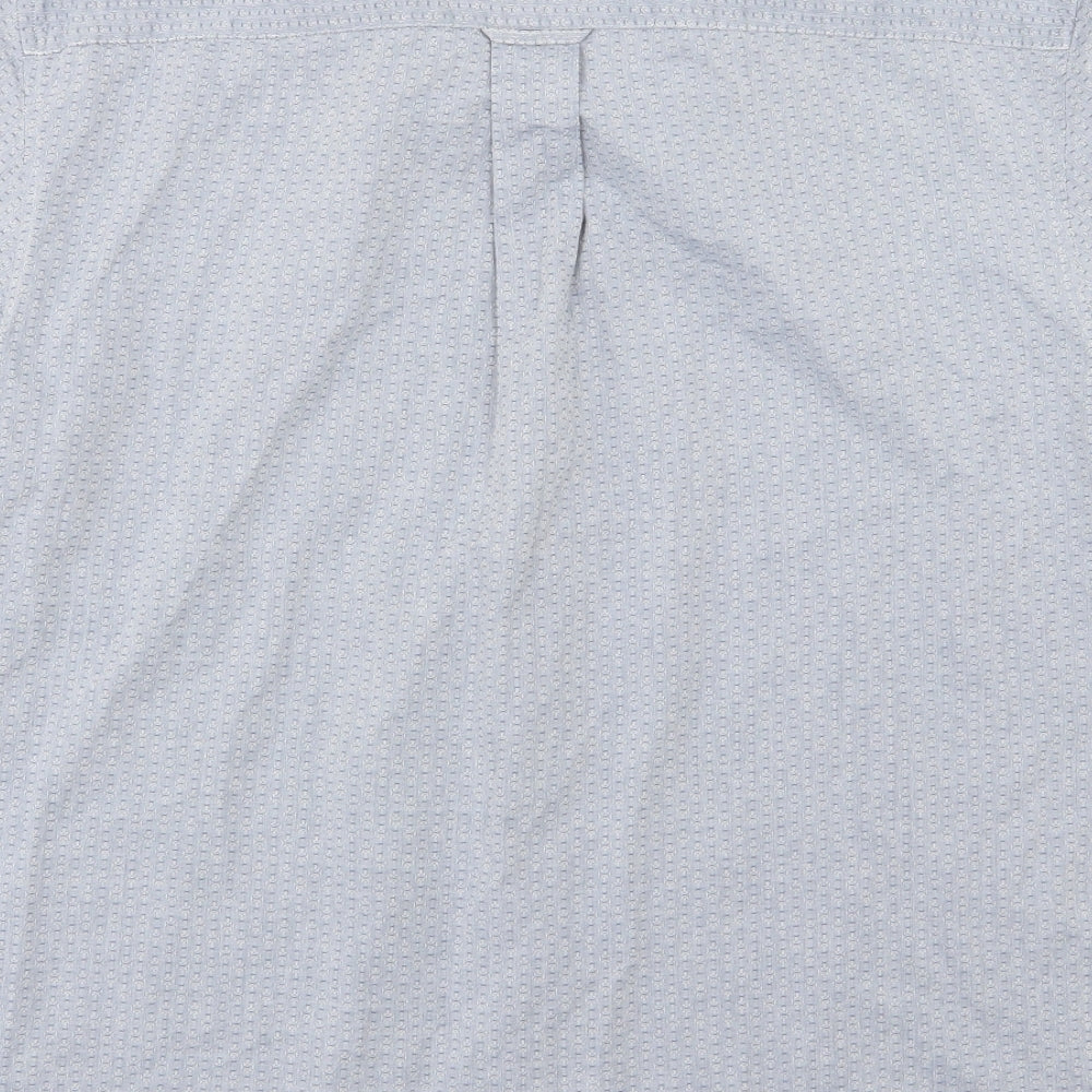 Admiral Mens Blue Woven Button-Up Size XL