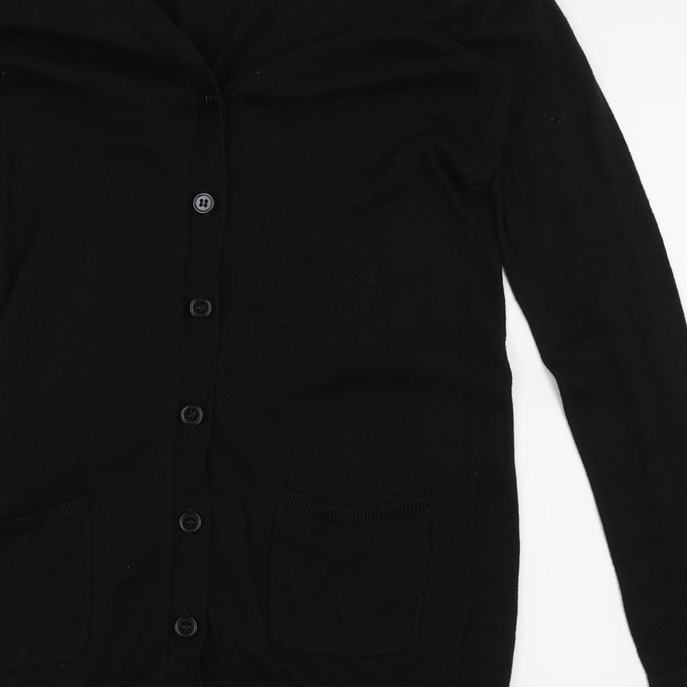 H&M Womens Black Cardigan Jumper Size 6
