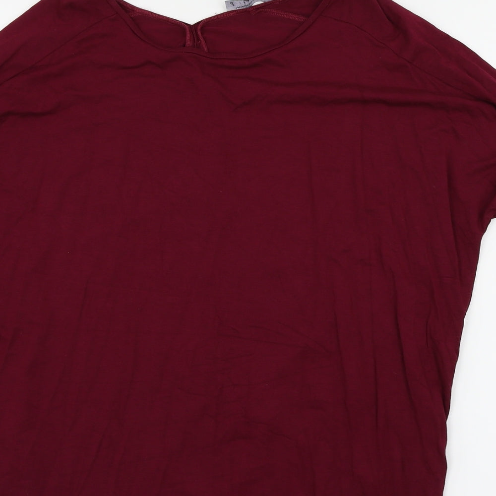 Warehouse Womens Purple Basic T-Shirt Size 8