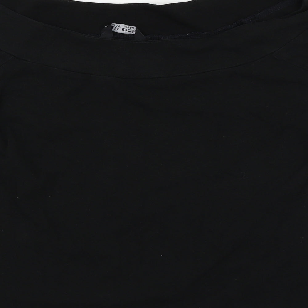 Select Womens Black Basic T-Shirt Size 14