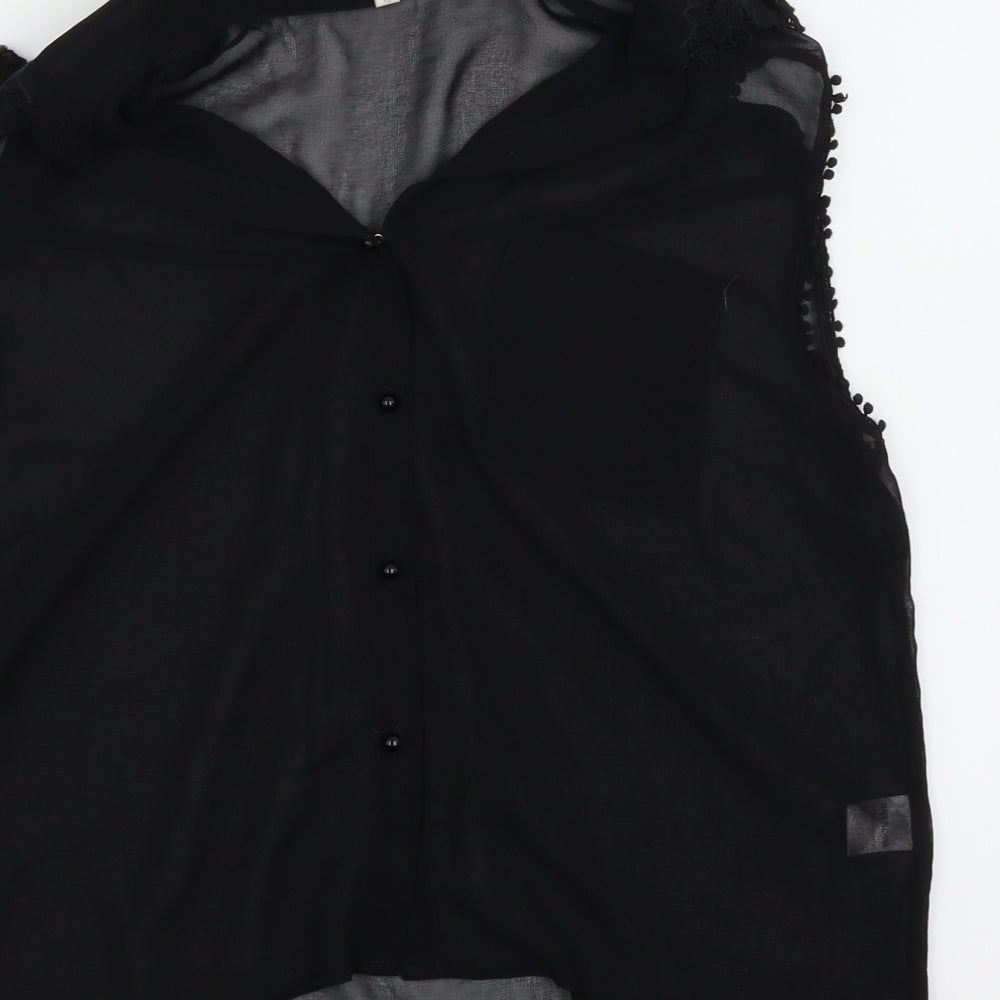 Glamorous Womens Black Basic Blouse Size 12