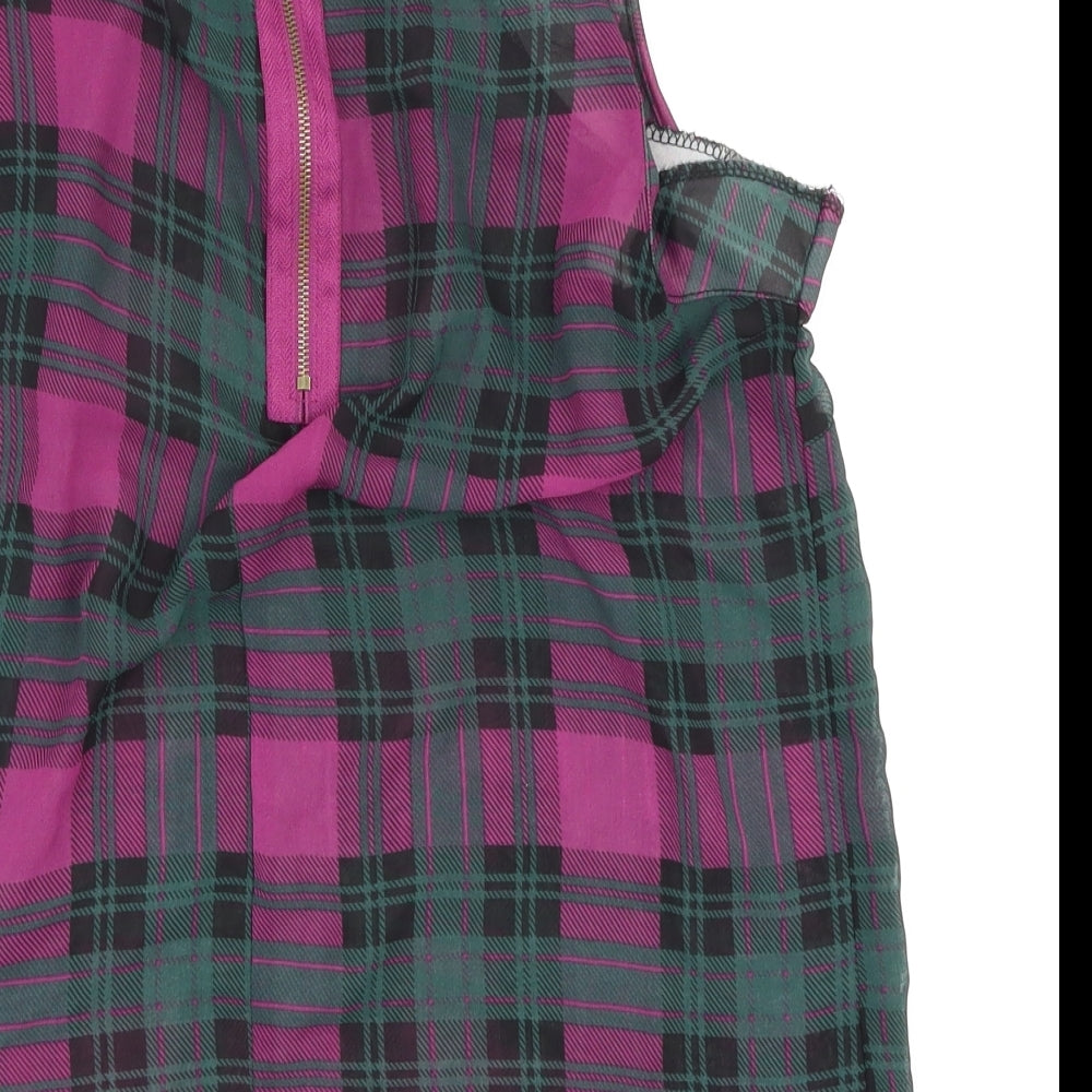 Glamorous Womens Multicoloured Check Basic Tank Size 12