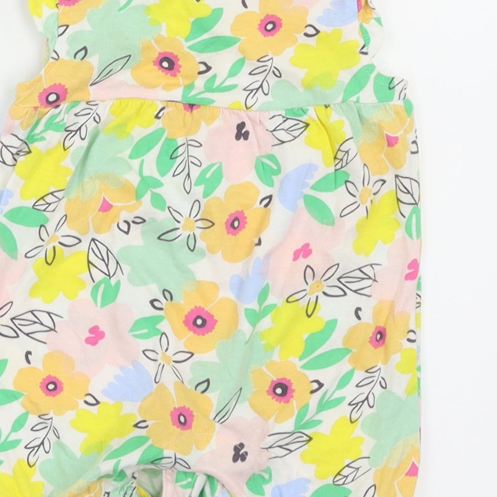Fred & Flo Girls Multicoloured Floral Basic T-Shirt Size 3-6 Months