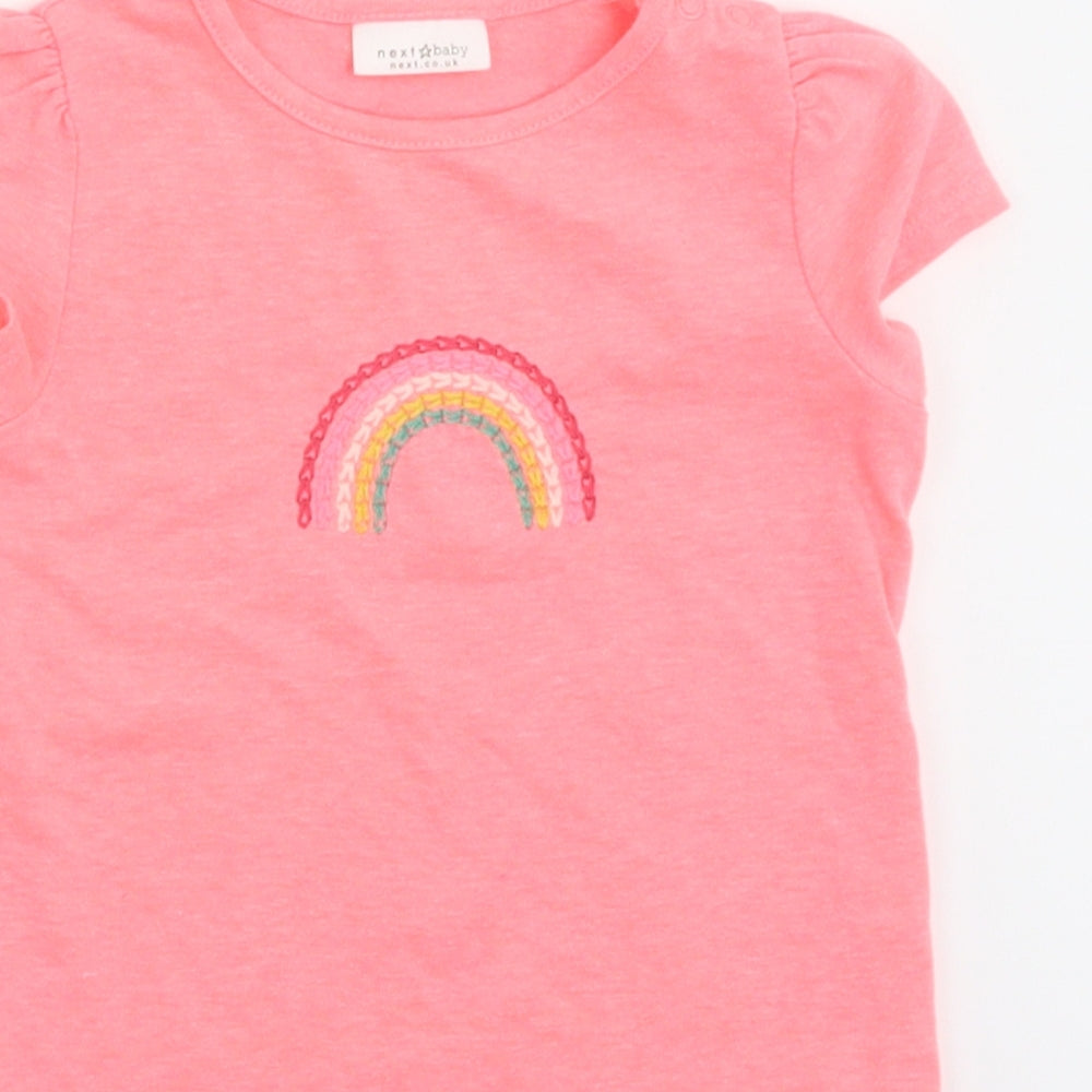 NEXT Girls Pink Basic T-Shirt Size 3-6 Months