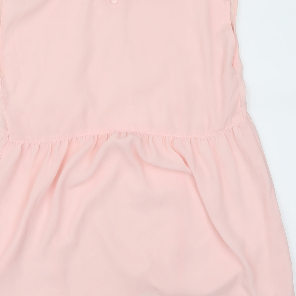 Bershka Womens Pink Basic Blouse Size M