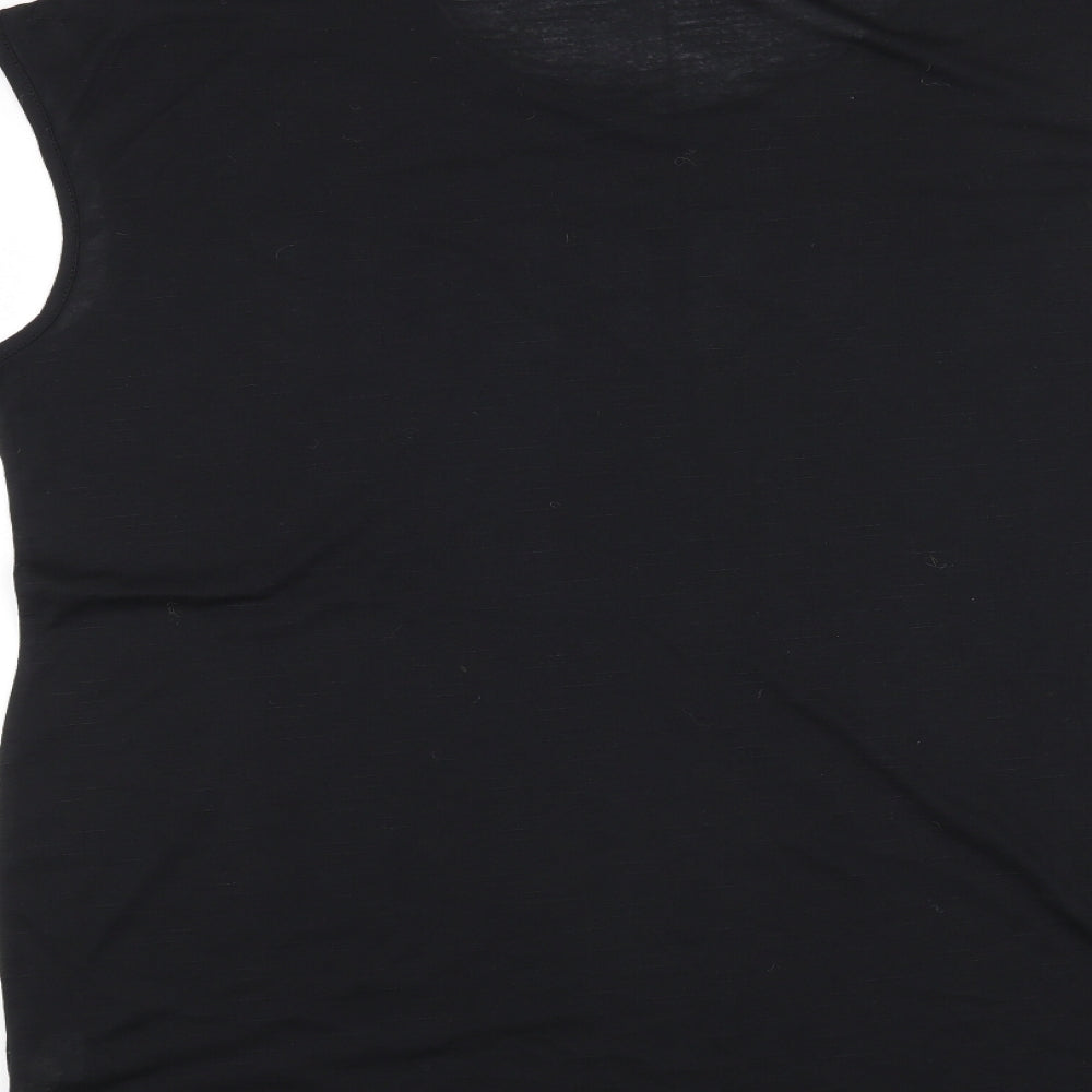 F&F Womens Black Basic T-Shirt Size 20 - My #Selfie