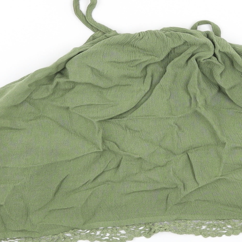 H&M Womens Green Basic Blouse Size 8