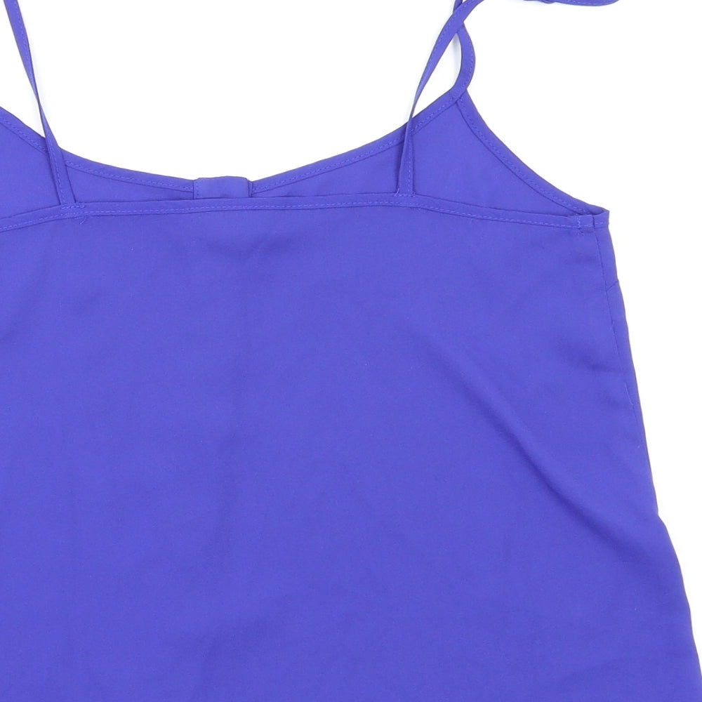 Topshop Womens Blue Basic T-Shirt Size 6