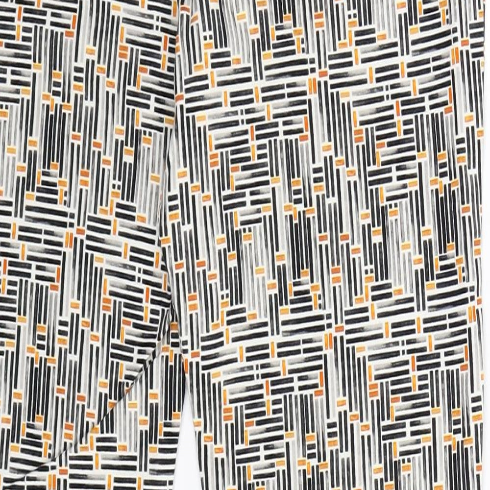 NEXT Womens Multicoloured Geometric Trousers Size 8 L26 in