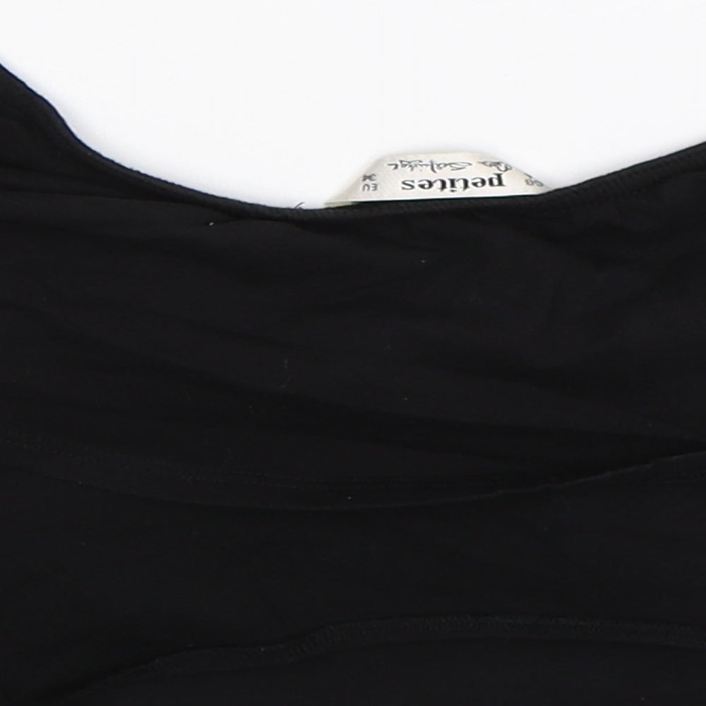 Miss Selfridge Womens Black Cropped Tank Size 6