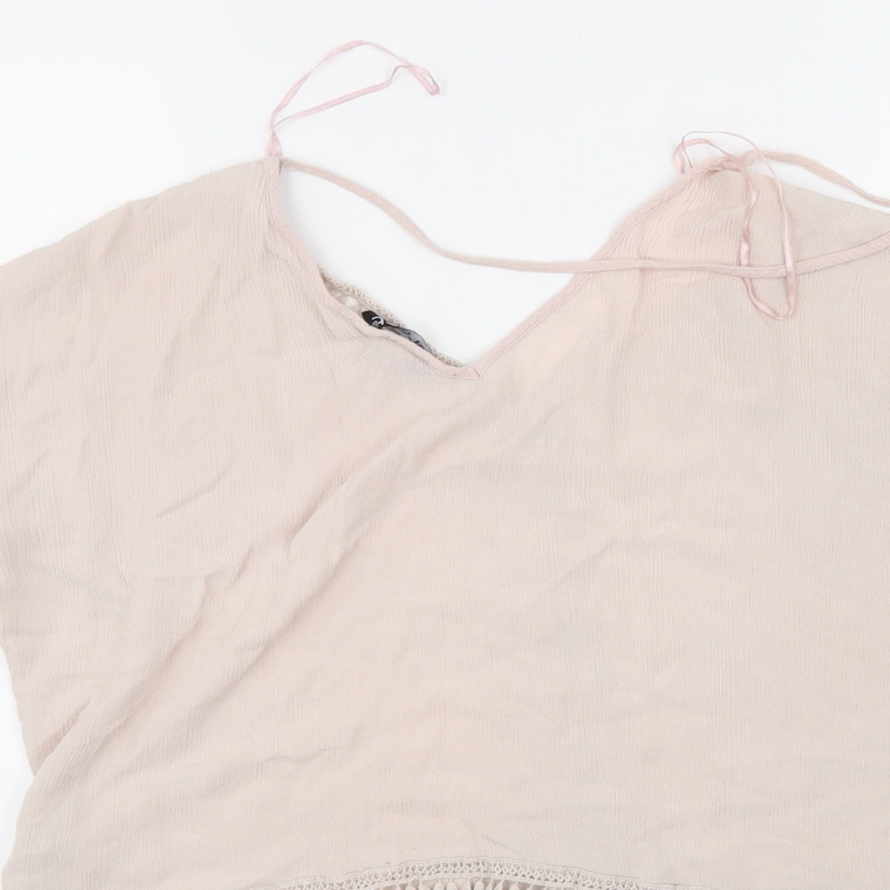 Select Womens Pink Basic Blouse Size 12
