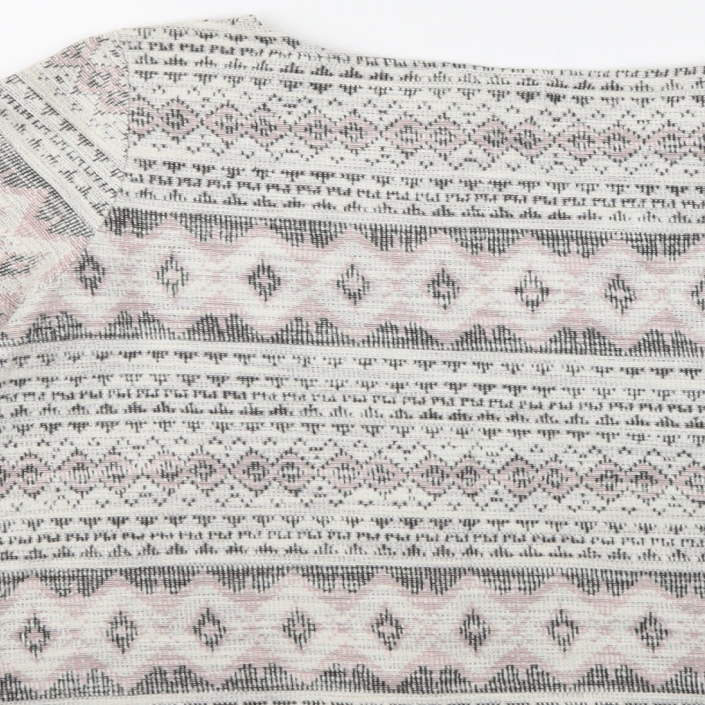 H&M Womens Multicoloured Argyle/Diamond Pullover Jumper Size M