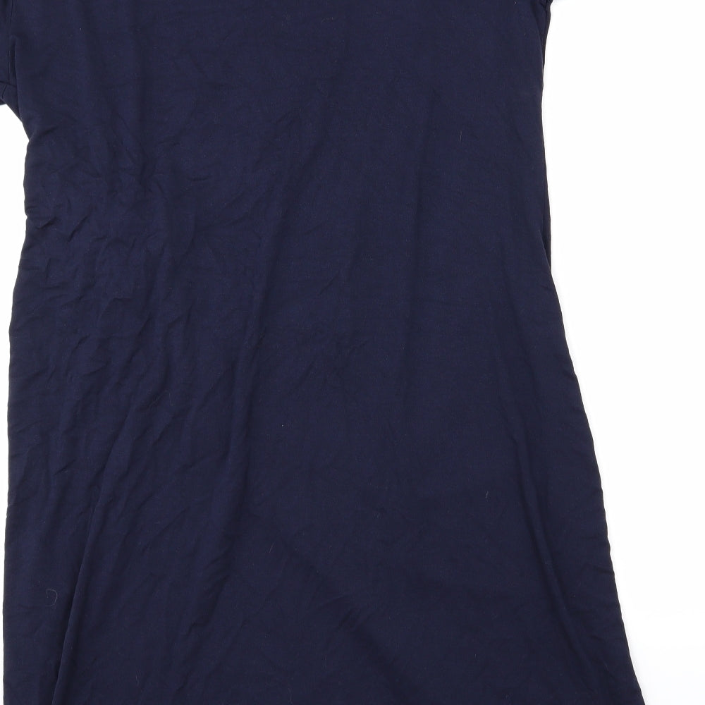 Limited Womens Blue Shirt Dress Size 48