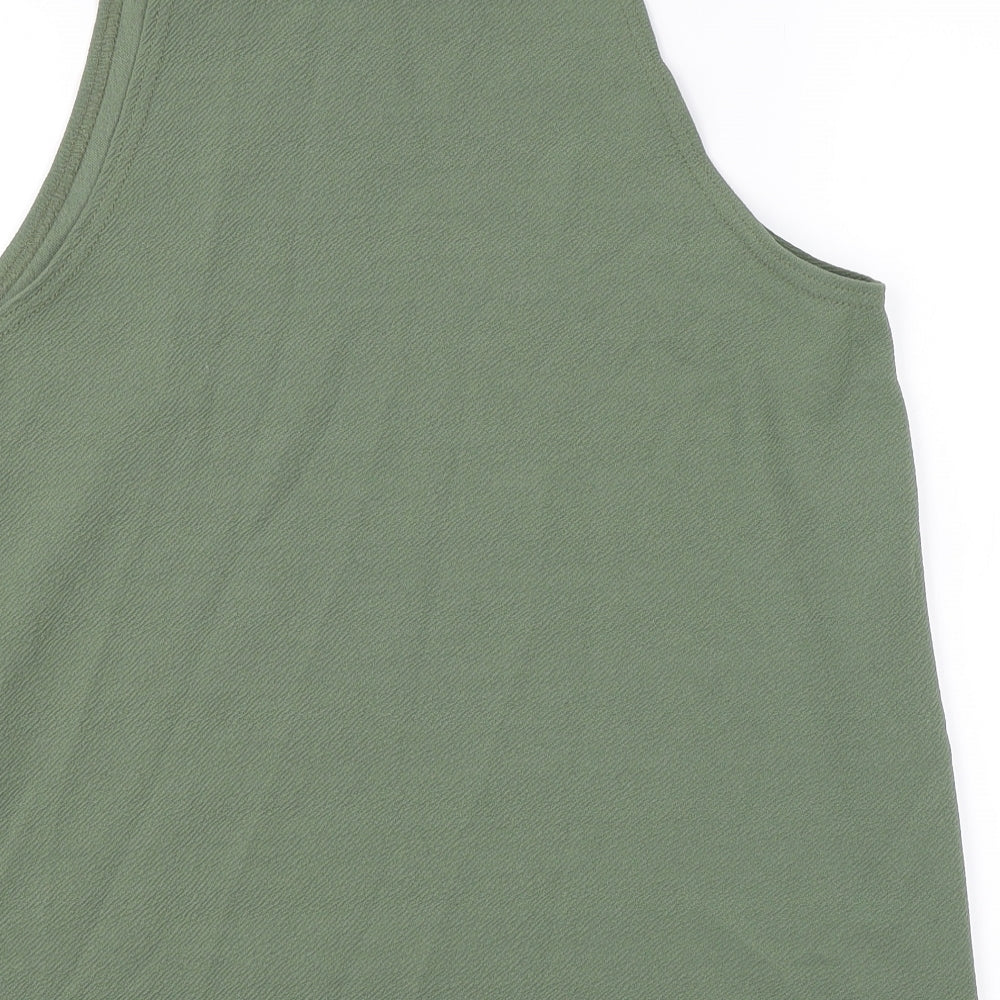 bebo Womens Green Basic Tank Size M - Scallop Hem