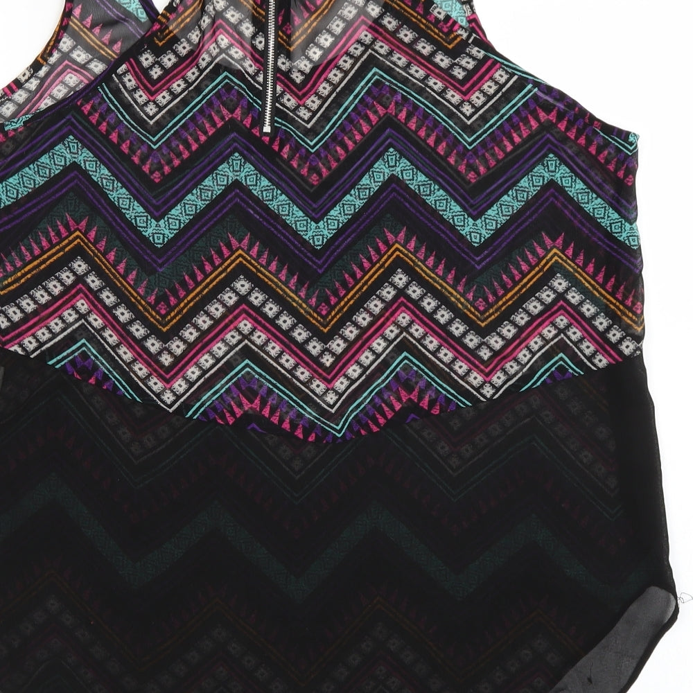 Select Womens Multicoloured Geometric Basic Tank Size 12