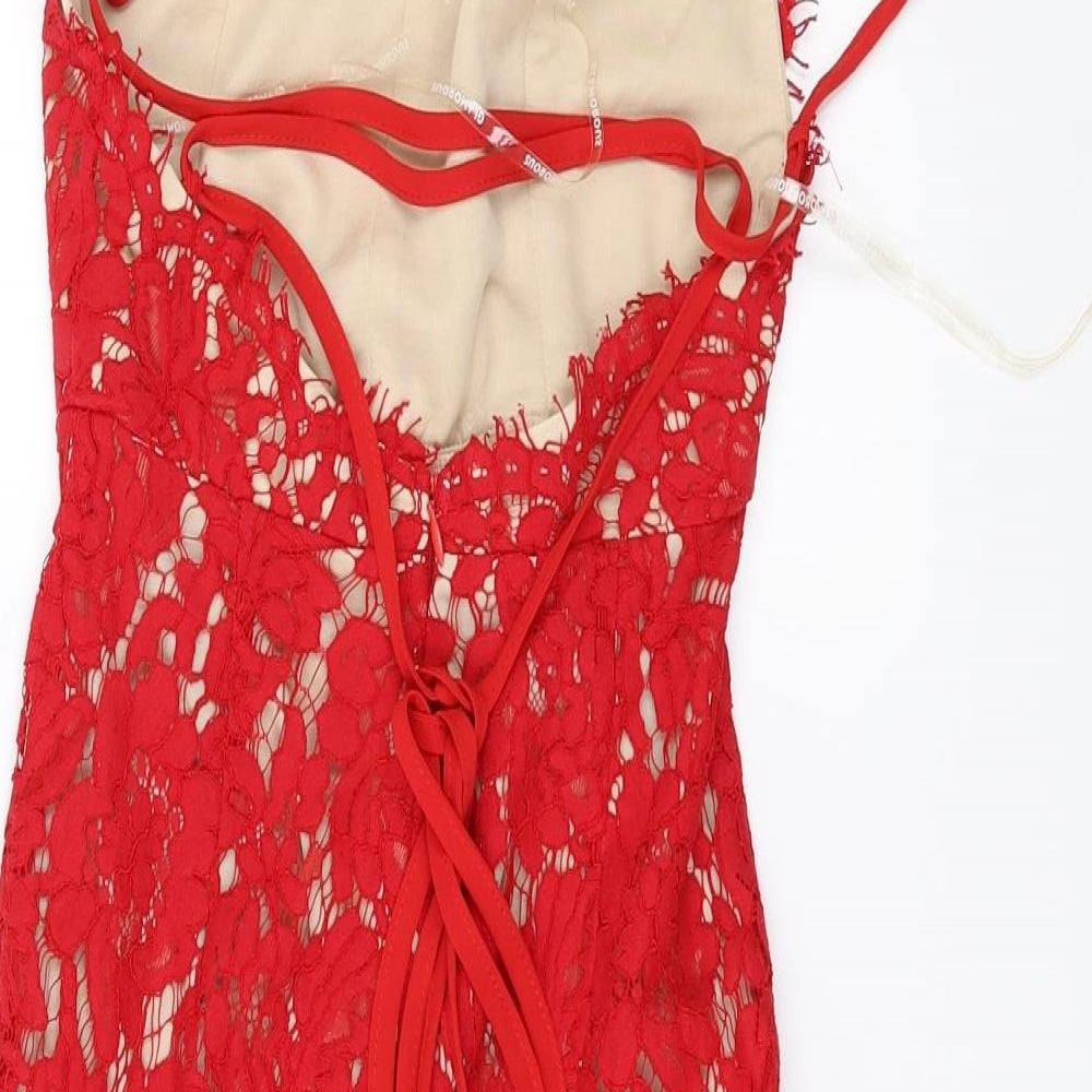 Glamorous Womens Red Mini Size 6