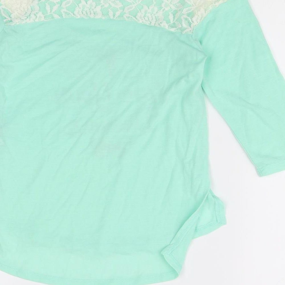 Mudd Girls Green Basic T-Shirt Size 10 Years