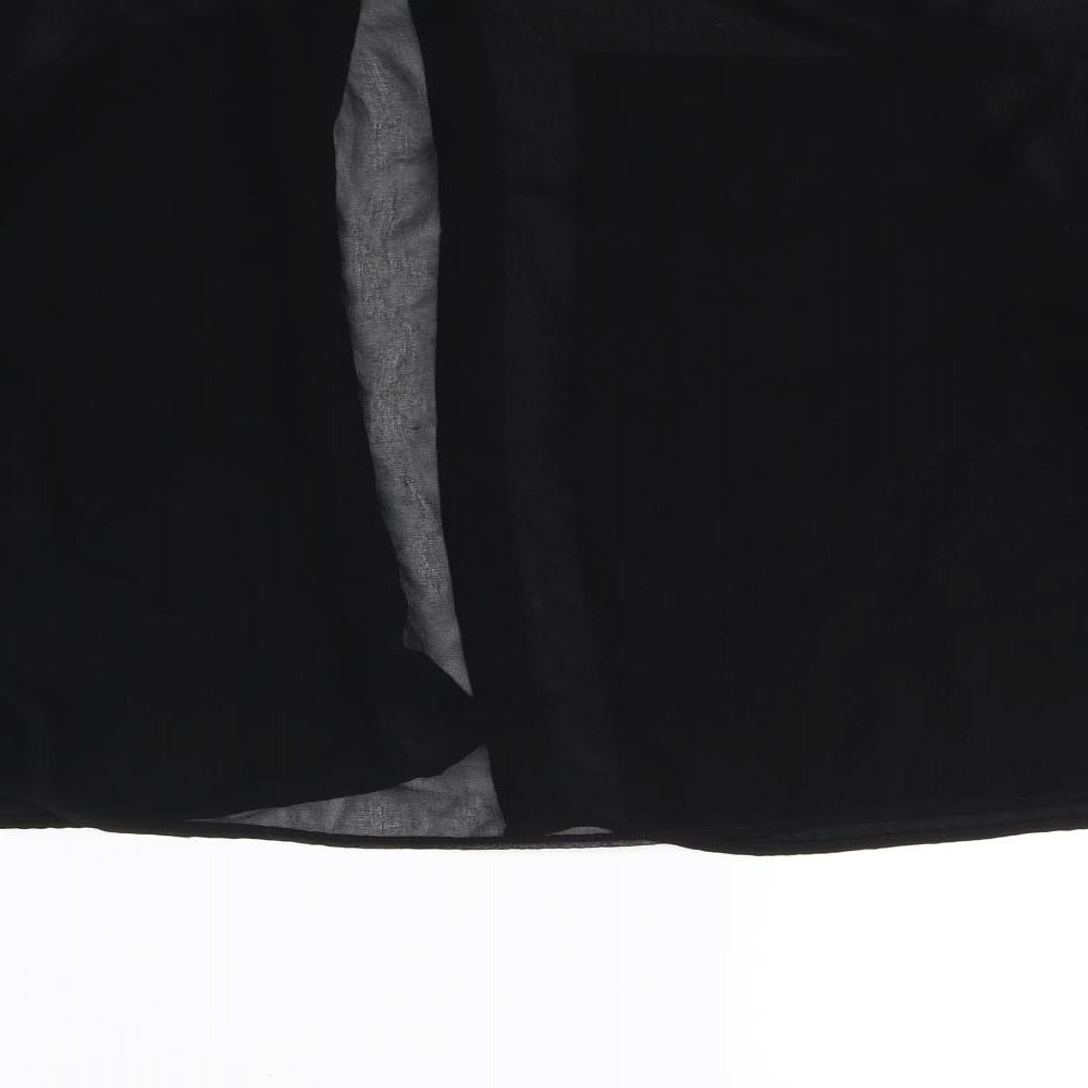 H&M Womens Black Basic Button-Up Size 8