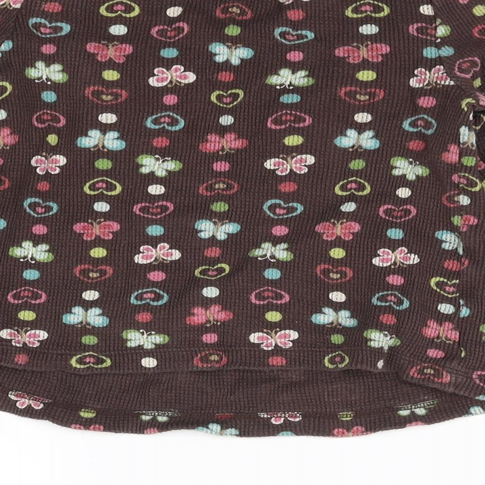 Jumping Beans Girls Brown Animal Print Pullover T-Shirt Size 3 Years