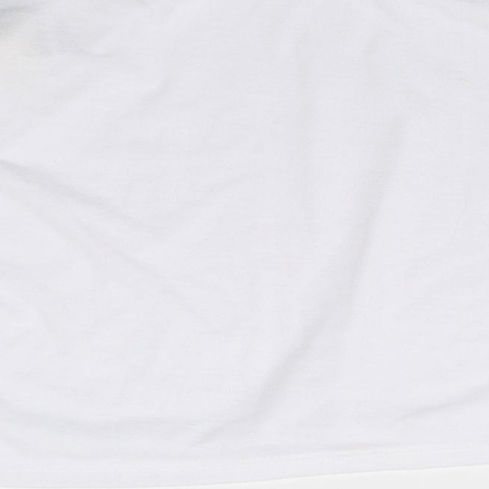 Miss Evie Girls White Cropped T-Shirt Size 11-12 Years