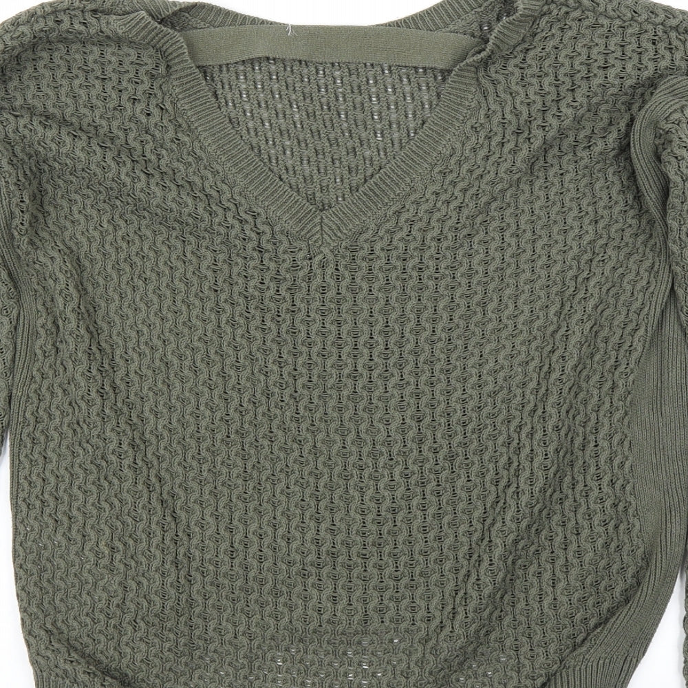 New Look Womens Green Pullover Jumper Size 8