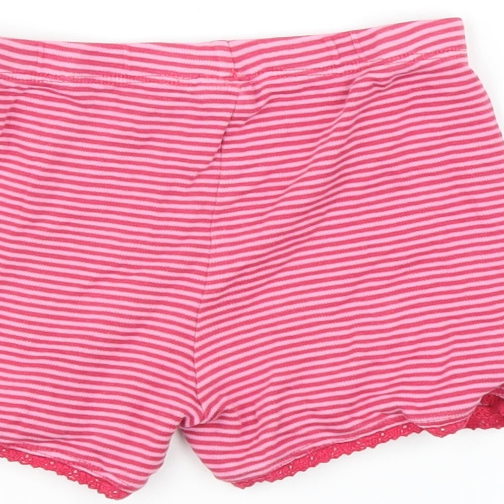 Mini Club Baby Pink Striped Cropped Trousers Size 12-18 Months