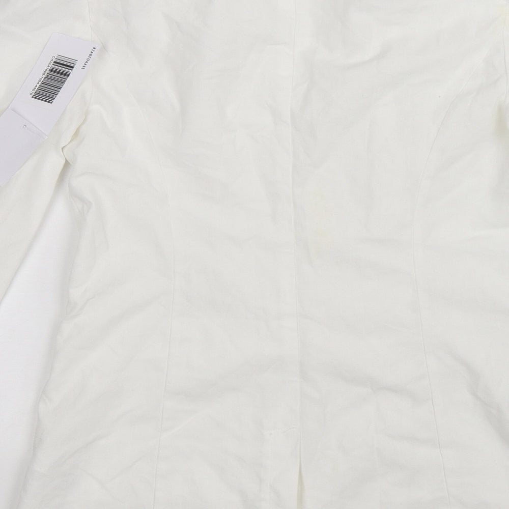 JustFab Womens White Jacket Size XS
