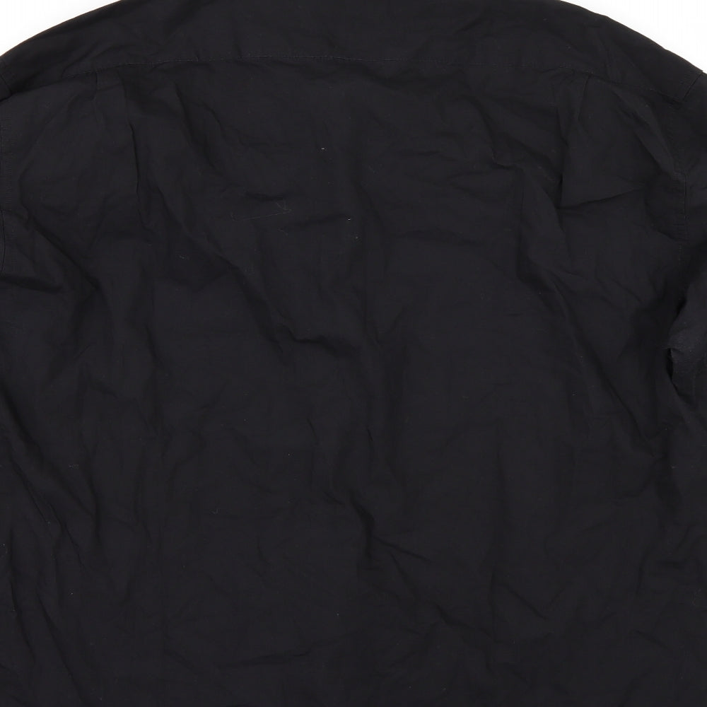 hazards Mens Black Button-Up Size 17