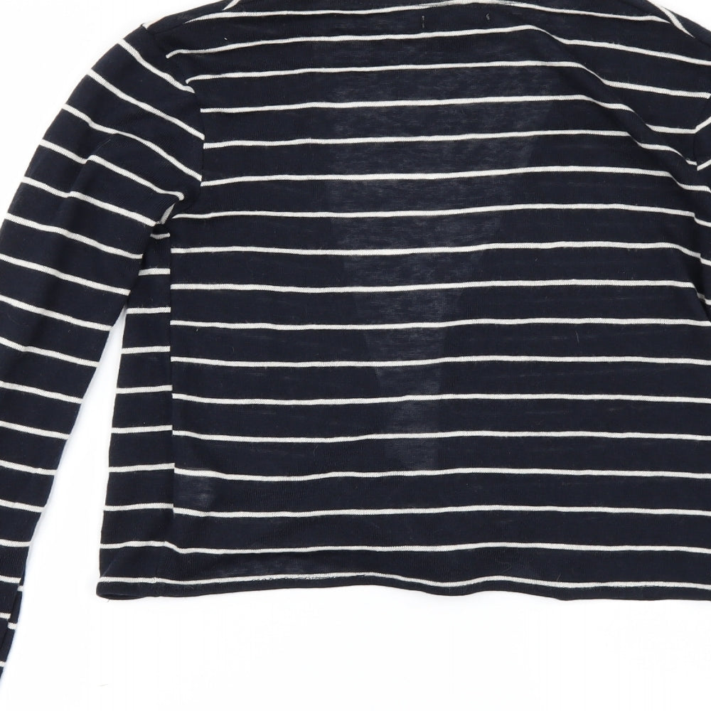 Primark Womens Black Striped Cardigan Jumper Size XS