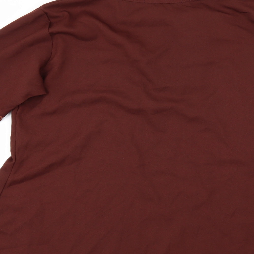 Berksha Womens Red Tunic Blouse Size M