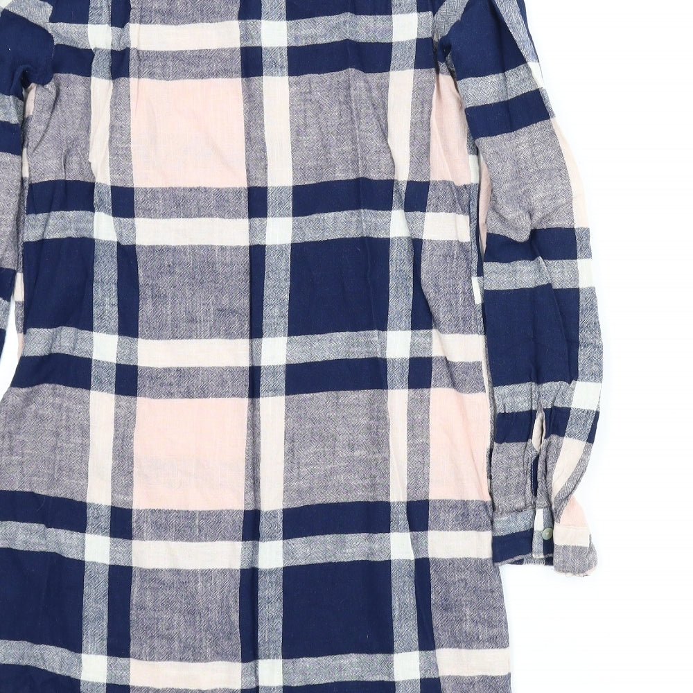 TU Womens Multicoloured Plaid Shirt Dress Size 8