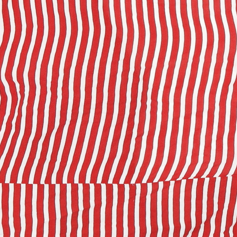 Papaya Womens Red Striped Wrap Blouse Size 10