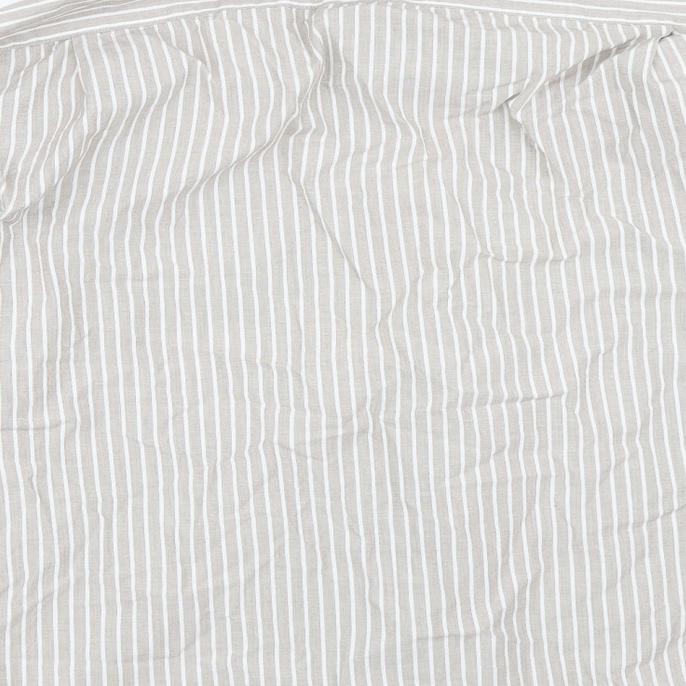 Gap Mens Beige Striped Button-Up Size XL