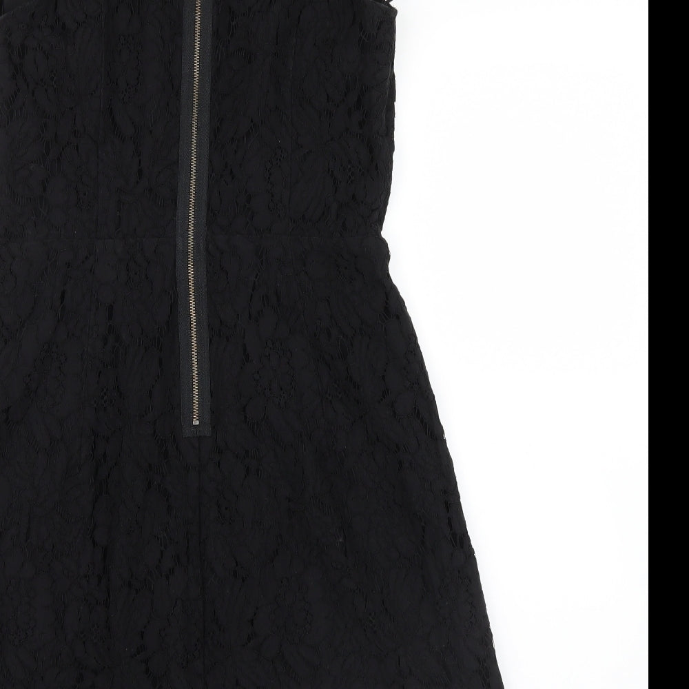 Marks & Spencer Womens Black Lace Shirt Dress Size 12