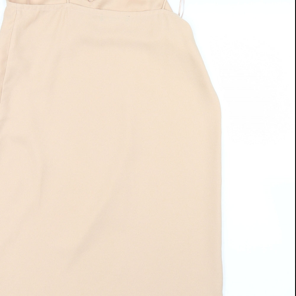 Mango Womens Beige Shirt Dress Size 6