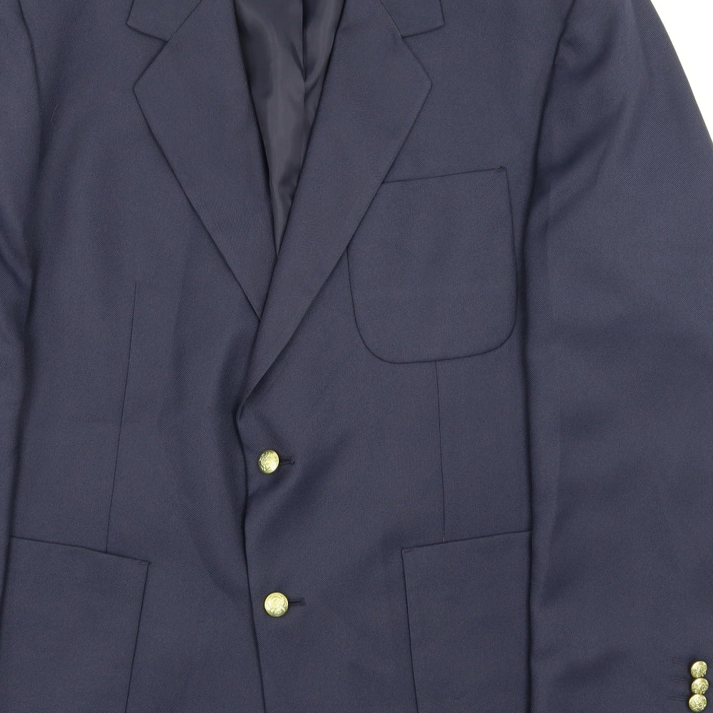 Cheems Mens Blue Jacket Suit Jacket Size 46