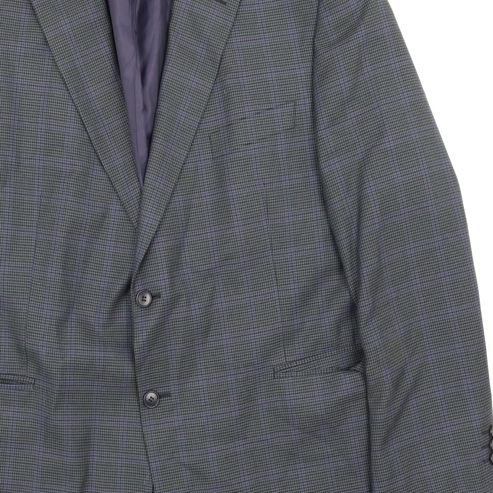 Marks & Spencer Mens Blue Check Jacket Suit Jacket Size M