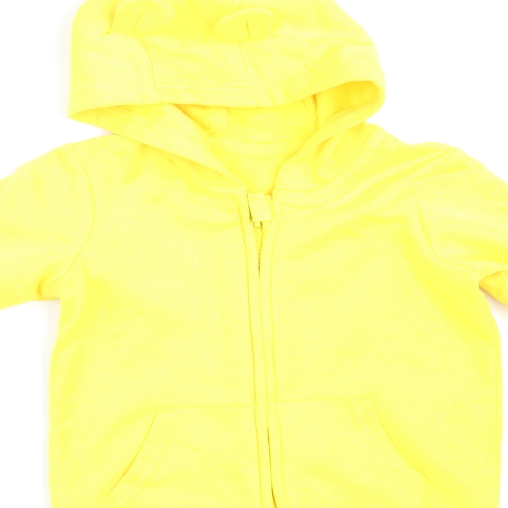 George Baby Yellow Full Zip Jumper Size 12-18 Months