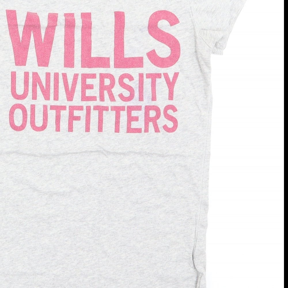 Jack Wills Womens Grey Basic T-Shirt Size 8