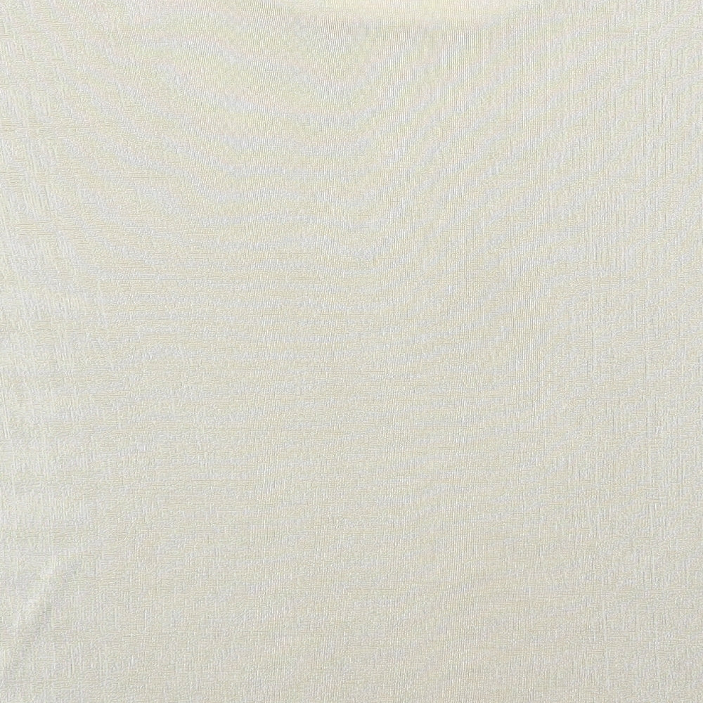 Brand and care label for Eye design women’s ivory basic t-shirt, size 2XL