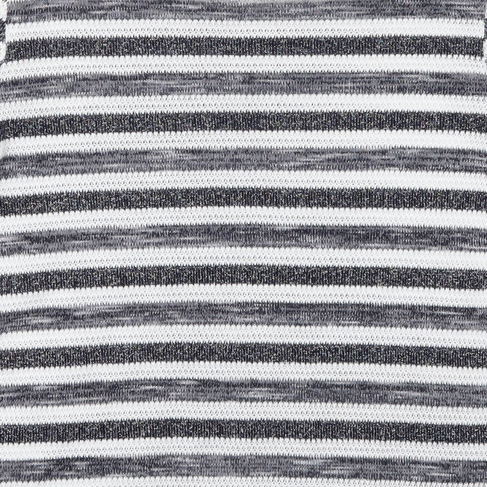 Oasis Womens Blue Striped Pullover Jumper Size S