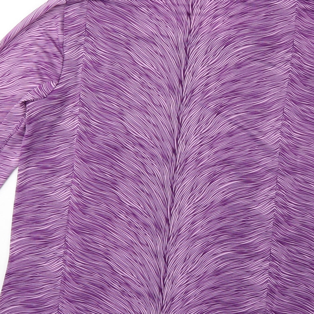 Preworn Womens Purple Basic T-Shirt Size 8