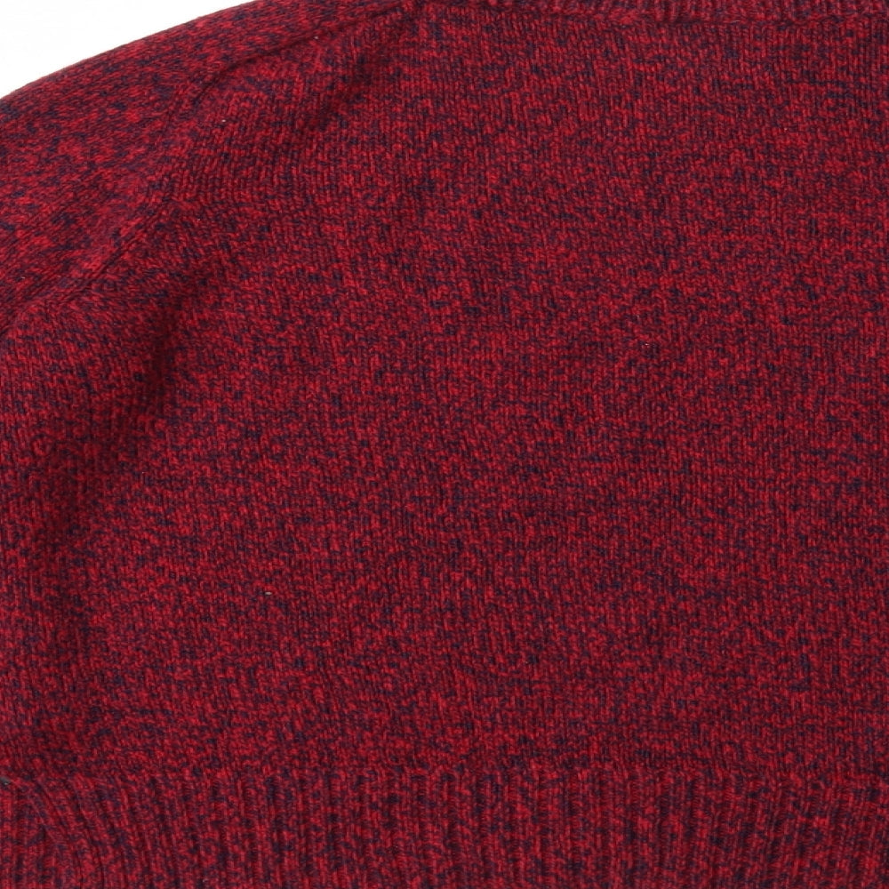 H&M Womens Red Knit Pullover Jumper Size M