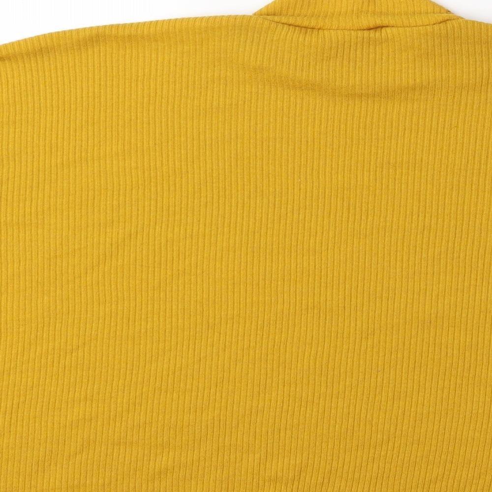 H&M Womens Yellow Knit Pullover Jumper Size L